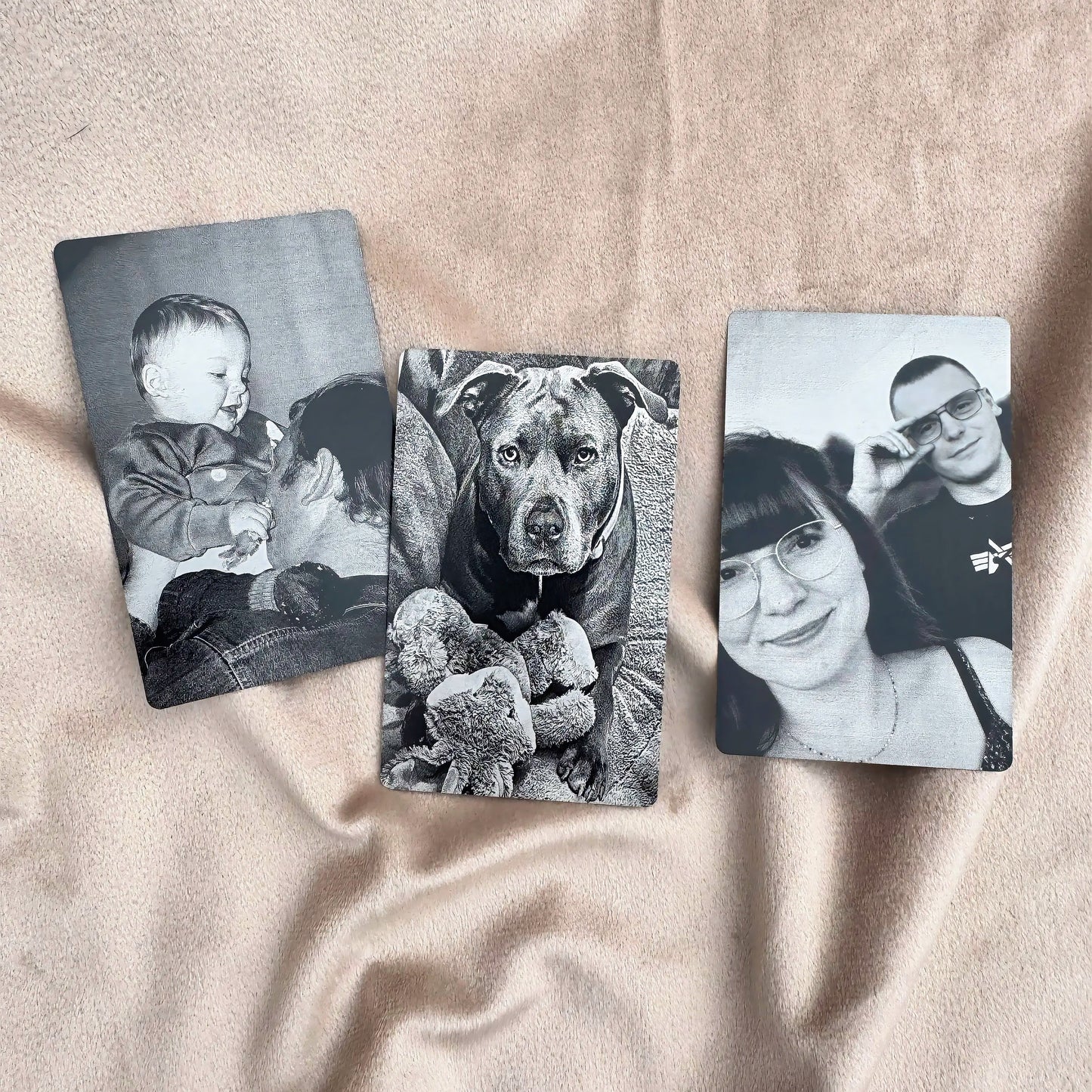 3x Fotogravur auf Aluminiumkarte | Lunavur