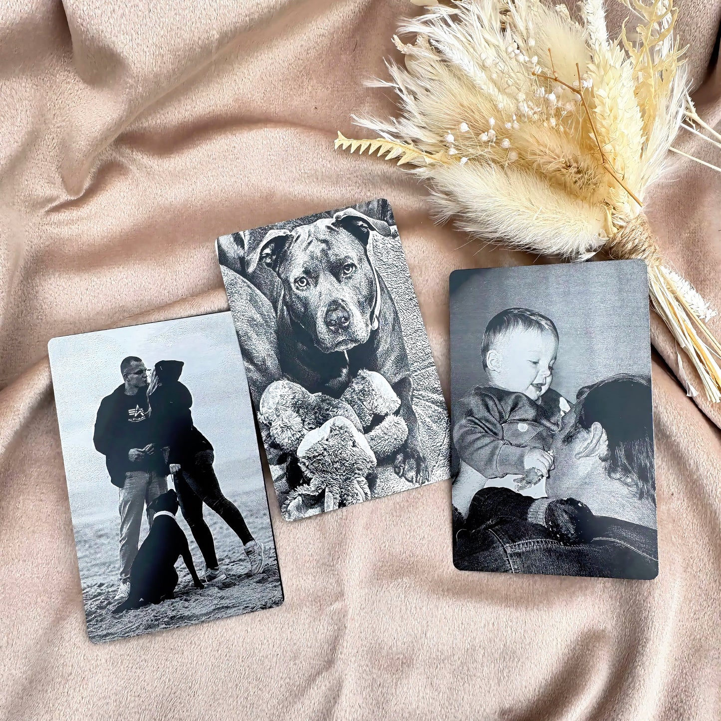 3x Fotogravur auf Aluminiumkarte | Lunavur