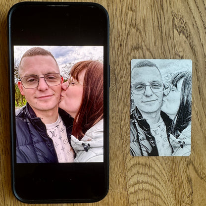 Fotogravur auf Aluminiumkarte | 1 Karte | Lunavur